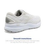 Brooks Women’s Ghost 16 Neutral Running Shoe - White/White/Grey - 8.5 Medium