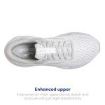 Brooks Women’s Ghost 16 Neutral Running Shoe - White/White/Grey - 8.5 Medium
