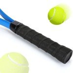 VercanMonth 4 Pack Tennis Rackets for Adults Recreational 4 Players Pre Strung 27 Inch Tennis Racquets Lightweight Rackets Bulk with Balls Overgrips for Training(Blue)