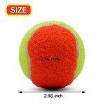 ZHUOKECE Tennis Balls, 12 Pack 50% Low Compression Stage Tennis Ball for Beginners Youth Kids Training Practicing with Mesh Bag for Easy Transport (Orange)