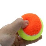 ZHUOKECE Tennis Balls, 12 Pack 50% Low Compression Stage Tennis Ball for Beginners Youth Kids Training Practicing with Mesh Bag for Easy Transport (Orange)