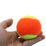 ZHUOKECE Tennis Balls, 12 Pack 50% Low Compression Stage Tennis Ball for Beginners Youth Kids Training Practicing with Mesh Bag for Easy Transport (Orange)