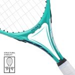 Tennis Racket for Kids 23'' Kid's Tennis Racquet Set of 2-2 Chird Tennis Rackets with 3 Balls,2 Grips,2 Vibration Dampers-Gray and Green
