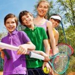 Tennis Racket for Kids 23'' Kid's Tennis Racquet Set of 2-2 Chird Tennis Rackets with 3 Balls,2 Grips,2 Vibration Dampers-Gray and Green