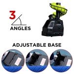 680BH 2 in 1 Baseball & Tennis Ball Launcher Machine, Adjustable Launching Angle, Speed and Interval, Auto Swing Function, Powered by Battery or AC Adapter, Ball Holder Extendable, for Kids