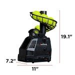 680BH 2 in 1 Baseball & Tennis Ball Launcher Machine, Adjustable Launching Angle, Speed and Interval, Auto Swing Function, Powered by Battery or AC Adapter, Ball Holder Extendable, for Kids