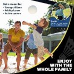 BOULDER Portable Badminton Net Set - for Tennis, Soccer Tennis, Pickleball, Kids Volleyball - Easy Setup Nylon Sports Net with Poles (Black/Yellow, 10 FT)