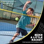 BOULDER Portable Badminton Net Set - for Tennis, Soccer Tennis, Pickleball, Kids Volleyball - Easy Setup Nylon Sports Net with Poles (Black/Yellow, 10 FT)