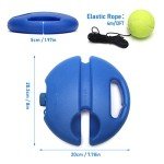 WIWAPLEX Tennis Trainer Rebound Ball with String Solo Tennis Training Kit Portable Tennis Practice Rebounder Equipment Training Tools with Long Elastic Rope for Adults, Kids, Beginners
