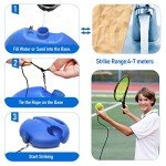 WIWAPLEX Tennis Trainer Rebound Ball with String Solo Tennis Training Kit Portable Tennis Practice Rebounder Equipment Training Tools with Long Elastic Rope for Adults, Kids, Beginners