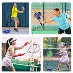 WIWAPLEX Tennis Trainer Rebound Ball with String Solo Tennis Training Kit Portable Tennis Practice Rebounder Equipment Training Tools with Long Elastic Rope for Adults, Kids, Beginners