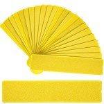 Moukeren Court Line Marker Kit Yellow Line Boundary Markers Court Marker Lines Training Markers Equipment Tennis Accessories for Kids Basketball Volleyball Badminton Outdoor Training(12 Pcs)