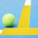 Moukeren Court Line Marker Kit Yellow Line Boundary Markers Court Marker Lines Training Markers Equipment Tennis Accessories for Kids Basketball Volleyball Badminton Outdoor Training(12 Pcs)