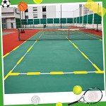 Moukeren Court Line Marker Kit Yellow Line Boundary Markers Court Marker Lines Training Markers Equipment Tennis Accessories for Kids Basketball Volleyball Badminton Outdoor Training(12 Pcs)