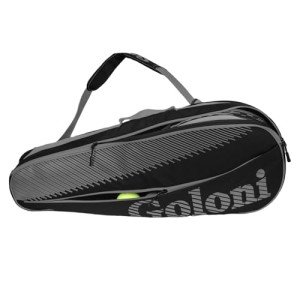 Goloni Tennis Bag 3-4 Racquets with Front Extral Pocket for Other Essentials,Tennis Rackets Bag with Removable Shoulder Strap,Grey