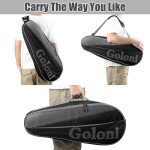 Goloni Tennis Bag 3-4 Racquets with Front Extral Pocket for Other Essentials,Tennis Rackets Bag with Removable Shoulder Strap,Grey