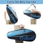 Goloni Tennis Bag 3-4 Racquets with Front Extral Pocket for Other Essentials,Tennis Rackets Bag with Removable Shoulder Strap,Blue