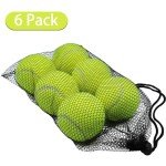 SHYUJAJIE Tennis Balls, 6 Pack Training Tennis Balls,High Elasticity Practice Tennis for Beginner, Exercise Playing Balls for Pet Dog (Yellow)