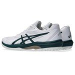 ASICS Men's Game FlyteFoam Tennis Shoes, 9.5, White/Saxon Green
