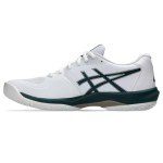 ASICS Men's Game FlyteFoam Tennis Shoes, 9.5, White/Saxon Green