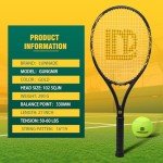 Professional Tennis Racket Set with Vibration Dampener & Carry Bag - 27 Inch Lightweight Racquet for Adult, Includes 2 Overgrips, 2 Tennis Balls - Perfect for Beginner to Advanced Players