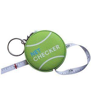 Scoring Right Tennis Net Height Mini Measuring Tape and Keyring, Portable 59 Inch Flexible Measuring Tape for Measuring Tennis Net Height, Green