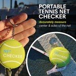 Scoring Right Tennis Net Height Mini Measuring Tape and Keyring, Portable 59 Inch Flexible Measuring Tape for Measuring Tennis Net Height, Green