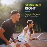 Scoring Right Tennis Net Height Mini Measuring Tape and Keyring, Portable 59 Inch Flexible Measuring Tape for Measuring Tennis Net Height, Green