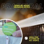 Scoring Right Tennis Net Height Mini Measuring Tape and Keyring, Portable 59 Inch Flexible Measuring Tape for Measuring Tennis Net Height, Green