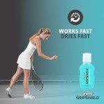2Toms GripShield, Non-Sticky Grip Enhancer, Dry Grip Solution for Sweaty Hands, Tennis, Pickleball, Golf, Pole Dancing and Gaming, 1.5 Ounce Bottle