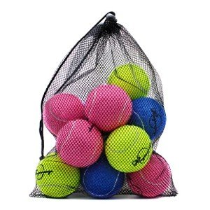 Magicorange Tennis Balls, 12 Pack Training Tennis Practice Balls, Pet Dog Playing Balls, Come with Mesh Bag for Easy Transport, Good for Beginner Training Ball