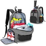 DSLEAF Tennis Bag for Men/Women to Hold 2 Rackets, Tennis Backpack with Seperate Shoe Space for Tennis Sport