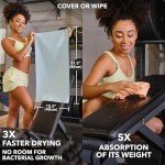 Trailoom Microfiber Workout Towels - Quick Dry, Highly Absorbing, Odor-Free, for Women & Men - Gym Sweat Sports Towel for Hot Yoga, Tennis, Running, Exercise, Working Out, Camping, Set of 5 Pastel