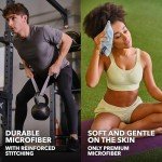 Trailoom Microfiber Workout Towels - Quick Dry, Highly Absorbing, Odor-Free, for Women & Men - Gym Sweat Sports Towel for Hot Yoga, Tennis, Running, Exercise, Working Out, Camping, Set of 5 Pastel