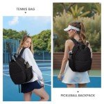 Sucipi Tennis Bags for Women, Lightweight Quilted Tennis Racket Bag, Large Capacity Tennis Backpack for Tennis Racquet, Pickleball Paddles, Badminton