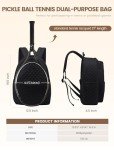 Sucipi Tennis Bags for Women, Lightweight Quilted Tennis Racket Bag, Large Capacity Tennis Backpack for Tennis Racquet, Pickleball Paddles, Badminton