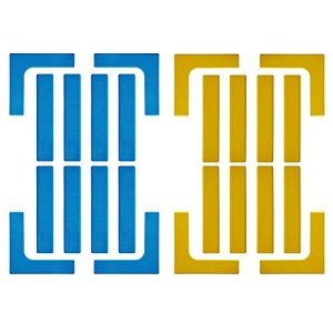 Eco Walker Court Line Marker Set Create Your Own Pickleball Mini Tennis Court (BLUE-YELLOW)