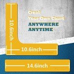 Eco Walker Court Line Marker Set Create Your Own Pickleball Mini Tennis Court (BLUE-YELLOW)