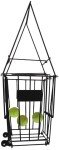 Tennis Ball Hopper with Wheels for Tennis Coaches Players Schools Clubs, Tennis Court Equipment/Accessory (75 Balls Capacity)