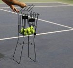 Tennis Ball Hopper with Wheels for Tennis Coaches Players Schools Clubs, Tennis Court Equipment/Accessory (75 Balls Capacity)