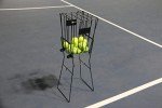 Tennis Ball Hopper with Wheels for Tennis Coaches Players Schools Clubs, Tennis Court Equipment/Accessory (75 Balls Capacity)