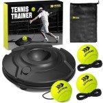 Tennis Trainer Set Tennis Practice Rebounder with String Solo Tennis Trainer Practice Equipment 3 Replacement Rebound Balls Portable Tennis Practice Equipment for Adults Kids