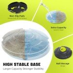 Tennis Trainer Set Tennis Practice Rebounder with String Solo Tennis Trainer Practice Equipment 3 Replacement Rebound Balls Portable Tennis Practice Equipment for Adults Kids