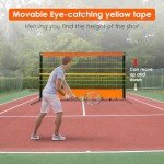 ORIENGEAR Tennis Rebound Practice Wall - 12ft x 6ft Rebounder Net for Tennis & Racquet Sports Ball & Pickleball, Training Tennis Backboard Net for Court Backyard and Indoor & Outdoor Training