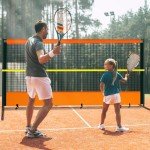 ORIENGEAR Tennis Rebound Practice Wall - 12ft x 6ft Rebounder Net for Tennis & Racquet Sports Ball & Pickleball, Training Tennis Backboard Net for Court Backyard and Indoor & Outdoor Training