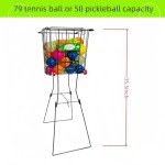 Airhercs Tennis Balls Hopper Or Pickleball Hopper,79 Tennis Capacity Or 50 Picklel Capacity,Also As Ball Picker,Easy to Pick Up 30 Tennis Or Pickle in 1 Minute, Easily Placed in The Trunk of A Car