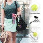 AUHOKY 18Pcs Mini Tennis Racket Keychain Key Ring, Fashionable Alloy Tennis Ball Split Ring, Sport Style Split Keychain for Sport Lovers Team - Exquisite & Lightweight(6 Colors)