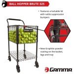 GAMMA Sports Brute 325, Holds 325 Tennis Balls, Premium Teaching Cart, Unique Sports Equipment, Large Ball Capacity, Heavy Duty, Ideal Court Training Accessories