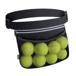 Nebudo Tennis Ball Band Holder Pickleball Tennis Balls Pickleballs Holding Accessory for Women Skirt Men Waist Hip Bags Accessories Pouch Sack Pickle Ball Bag Carrier Gear Band Travel Pocket 8-Balls