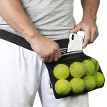 Nebudo Tennis Ball Band Holder Pickleball Tennis Balls Pickleballs Holding Accessory for Women Skirt Men Waist Hip Bags Accessories Pouch Sack Pickle Ball Bag Carrier Gear Band Travel Pocket 8-Balls